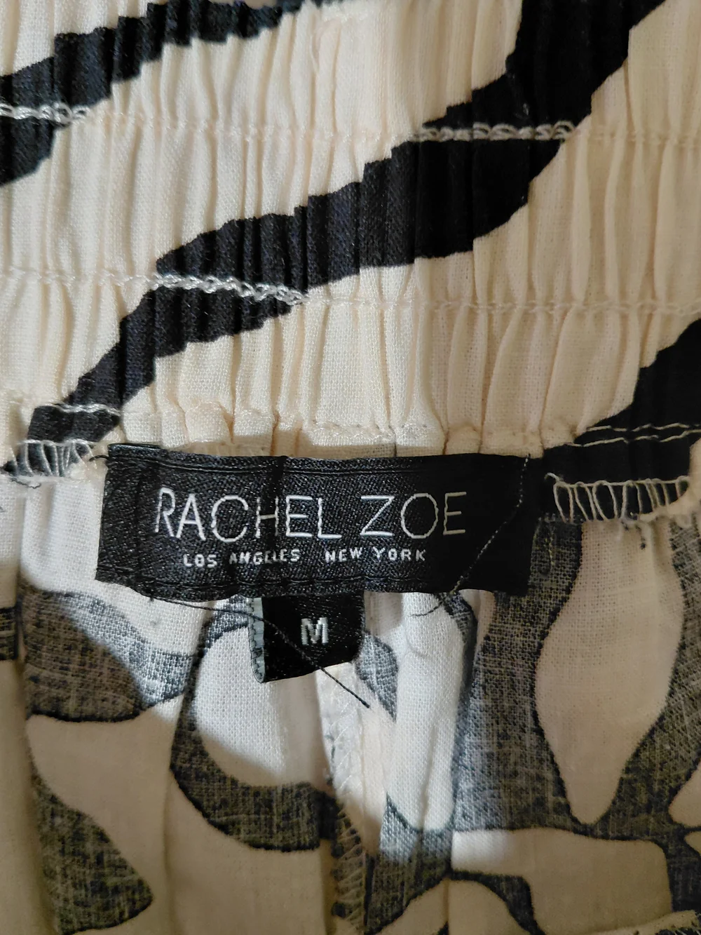 Rachel Zoe Black and White Wide-Leg Jumpsuit Pants